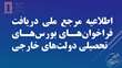تقاضای همکاری در اطلاع رسانی عمومی فراخوان های بورس تحصیلی دولت های خارجی